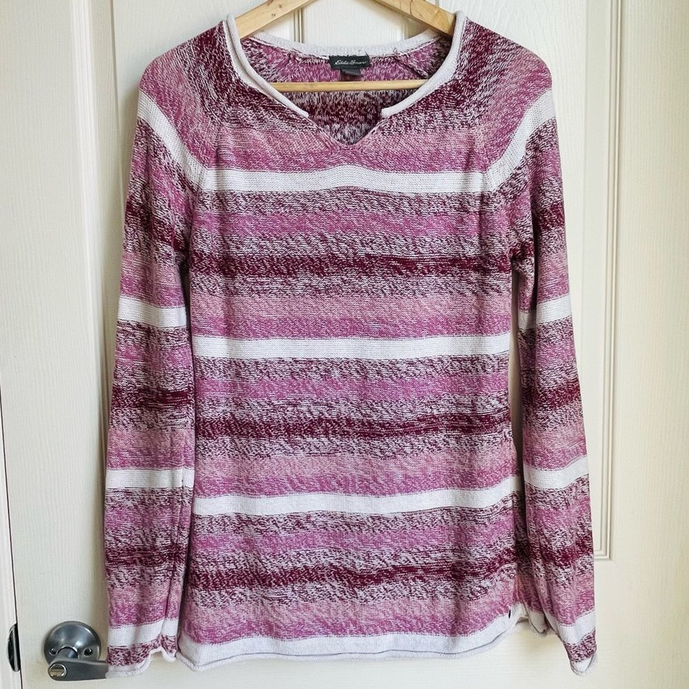 Eddie Bauer 100% Cotton Long Sleeve Split Neck Sweatshirt - S